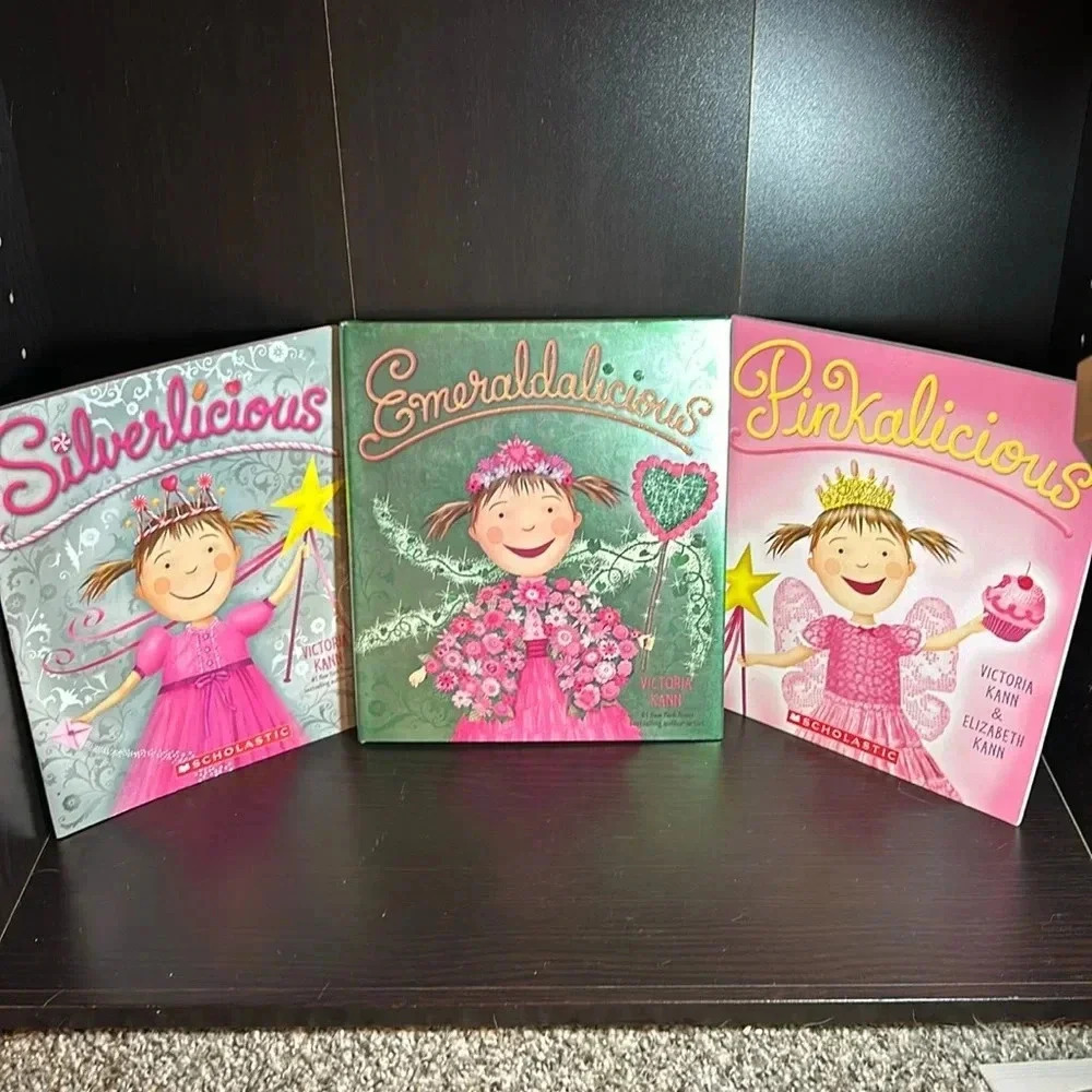 Lot 3 PINKALICIOUS Picture Books Victoria Kann Silverlicious PINKALICIOUS